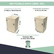 ATOLE - Abri poubelle - Cache poubelle Simple en Aluminium thermolaqué 1x360 Litres - Crème - vignette