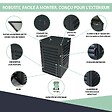 ATOLE - Abri poubelle - Cache poubelle Simple en Aluminium thermolaqué 1x120 Litres - Gris anthracite - vignette