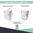 ATOLE - Abri poubelle - Cache poubelle Simple en Aluminium thermolaqué 1x240 Litres - Blanc - vignette