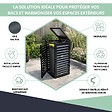 ATOLE - Abri poubelle - Cache poubelle Simple en Aluminium thermolaqué 1x240 Litres - Gris anthracite - vignette