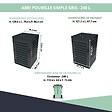 ATOLE - Abri poubelle - Cache poubelle Simple en Aluminium thermolaqué 1x240 Litres - Gris anthracite - vignette