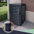 ATOLE - Abri poubelle - Cache poubelle Simple en Aluminium thermolaqué 1x240 Litres - Gris anthracite - vignette