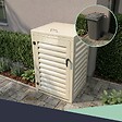ATOLE - Abri poubelle - Cache poubelle Simple en Aluminium thermolaqué 1x120 Litres - Crème - vignette