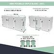 ATOLE - Abri poubelle - Cache poubelle Triple en Aluminium thermolaqué 3x240 Litres - Blanc - vignette
