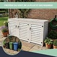 ATOLE - Abri poubelle - Cache poubelle Triple en Aluminium thermolaqué 3x240 Litres - Blanc - vignette