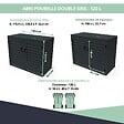 ATOLE - Abri poubelle - Cache poubelle Double en Aluminium thermolaqué 2x120 Litres - Gris anthracite - vignette