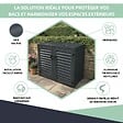 ATOLE - Abri poubelle - Cache poubelle Double en Aluminium thermolaqué 2x240 Litres - Gris anthracite - vignette