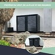 ATOLE - Abri poubelle - Cache poubelle Double en Aluminium thermolaqué 2x240 Litres - Gris anthracite - vignette
