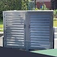 ATOLE - Abri poubelle - Cache poubelle Double en Aluminium thermolaqué 2x240 Litres - Gris anthracite - vignette
