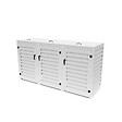 ATOLE - Abri poubelle - Cache poubelle Triple en Aluminium thermolaqué 3x120 Litres - Blanc - vignette