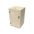 ATOLE - Abri poubelle - Cache poubelle Simple en Aluminium thermolaqué 1x120 Litres - Crème - vignette