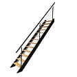 KORDO - Escalier bois droit noir avec garde-corps à LED intégrées, Diverso KORDO - vignette