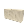 ATOLE - Abri poubelle - Cache poubelle Triple en Aluminium thermolaqué 3x240 Litres - Crème - vignette
