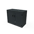 ATOLE - Abri poubelle - Cache poubelle Double en Aluminium thermolaqué 2x240 Litres - Gris anthracite - vignette
