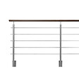KORDO - Garde-corps inox main courante bois gris pose latérale, Inoca KORDO - vignette