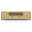 ID MARKET - Meuble TV 180 cm DETROIT 2 portes 2 tiroirs design industriel - vignette