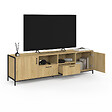 ID MARKET - Meuble TV 180 cm DETROIT 2 portes 2 tiroirs design industriel - vignette