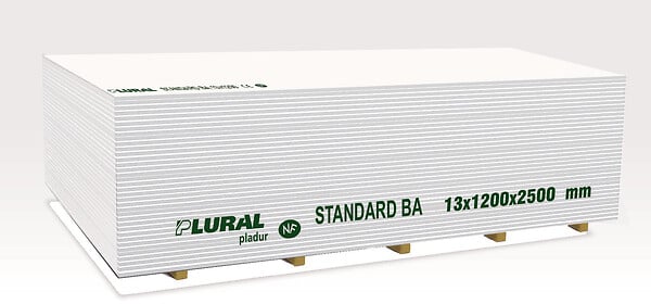 PLURAL - Plaque de plâtre BA13 Standard NF 1.200x 2.500 - large