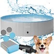 TECTAKE - Piscine pliable pour chien NELE gris/bleu - vignette