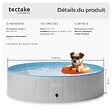 TECTAKE - Piscine pliable pour chien NELE gris/bleu - vignette