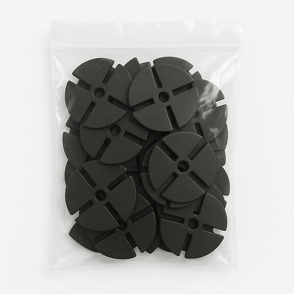 MCCOVER - Cale amortisseur anti bruit 78 mm par 50 pcs McCover Noir, Unités - 50 pièces - large