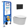 ROCA - Pack WC suspendu complet avec bâti-support Roca, cuvette sans bride et abattant soft-Close - vignette