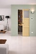 GD MENUISERIES - Porte Coulissante Ayous 2 Panneaux, 1 Vitrage H204 x L73 cm, Galandage - vignette