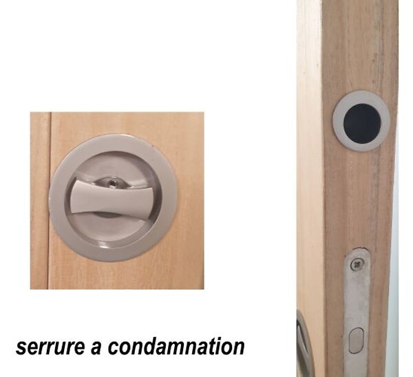 GD MENUISERIES - Porte Coulissante Ayous 2 Panneaux, 1 Vitrage H204 x L73 cm, Galandage - large