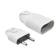 DEBFLEX - DEBFLEX - FICHE MALE & FEMELLE 2P 6A DROITE A COIFFE BLANC - vignette