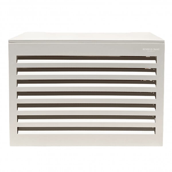 BEYOND BLUE - Cache climatisation - Venetian - Aluminium - Blanc RAL9016 - Taille médium - Moyen  L 110 x H 80 x P 55 cm - large
