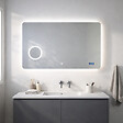 KIAMAMI VALENTINA - Miroir Avec Led 100X70 Avec Miroir Grossissant Et Montre Digitale Système Tactile - vignette