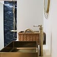 ESSEBAGNO - Leeds mitigeur lavabo rétro haut or brossé - vignette