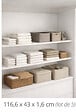 GD MENUISERIES - Tablettes mélaminées blanches 116,6 x 43 x 1,6 cm – Lot de 5 étagères grand format - vignette