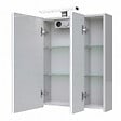 GODART - Armoire miroir de toilette éclairante 3 portes 70 cm blanche Juno 2 - vignette