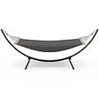ID MARKET - Hamac XL avec support métal noir et toile gris anthracite - vignette
