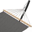 ID MARKET - Hamac XL avec support métal noir et toile gris anthracite - vignette