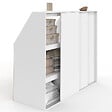 ID MARKET - Armoire sous pente 3 portes coulissantes 3 niveaux TOMI 130 x 50 x 70/110 cm blanc - vignette