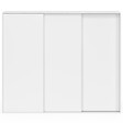 ID MARKET - Armoire sous pente 3 portes coulissantes 3 niveaux TOMI 130 x 50 x 70/110 cm blanc - vignette