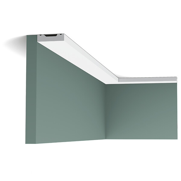 ORAC DECOR - SX162 Moulure multifonctionnelle Orac Decor Axxent - 4x1x200cm (h x p x l) - plinthe décorative Pack 2 pièces , A peindre - large
