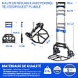 HOSTRÃ–M - Diable pliant escalier en Aluminium, 3 Roues Diable pliable Demenagement et Transport de matériau, compact, Charge Max. 60kg, Garantie 5 ans, Hostrom - vignette