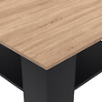 ID MARKET - Table basse carrée ELI noire plateau façon hêtre - vignette