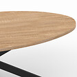 ID MARKET - Table basse ovale ALIX 110 cm pied araignée bois et noir - vignette