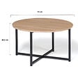 ID MARKET - Table basse ronde DETROIT 70 cm design industriel - vignette