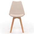 ID MARKET - Lot de 6 chaises scandinaves SARA mix color gris foncé x2, terracotta x2, beige x2 - vignette
