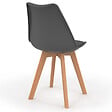 ID MARKET - Lot de 6 chaises scandinaves SARA mix color gris foncé x2, terracotta x2, beige x2 - vignette