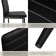 TECTAKE - Ensemble de 6 chaises de salle à manger rembourrées aspect cuir noir - vignette
