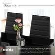 TECTAKE - Ensemble de 6 chaises de salle à manger rembourrées aspect cuir noir - vignette