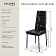 TECTAKE - Ensemble de 6 chaises de salle à manger rembourrées aspect cuir noir - vignette