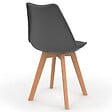ID MARKET - Lot de 4 chaises scandinaves SARA gris foncé pour salle à manger - vignette