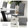 TECTAKE - Ensemble 4 chaises de salle à manger aspect cuir ergonomique gris - vignette